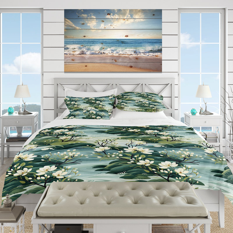 Ensemble de housse de couette Mangrove Serenity, Housse de couette pour très grand lit et 2 très
