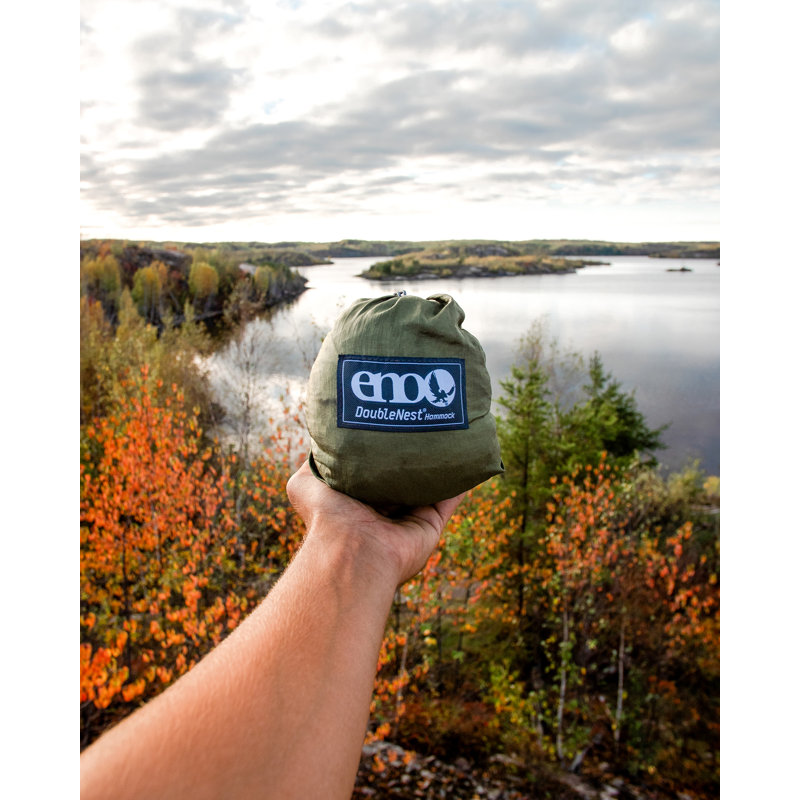 Camping Hammock, Olive/Melon, 38'' H x 76'' W x 114'' L