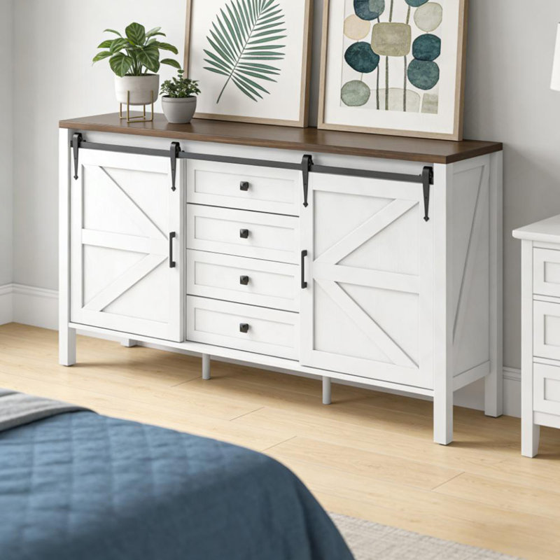 Spacious Coffee Bar Cabinet,Buffet Cabinet With Drawers
