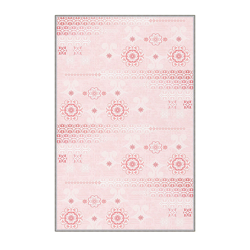 Elegant 3D Printed Area Rug, 4.6 x 7.2 ft | 1% Polyester, .31 in Pile Height, Antibacterial | Non-Slip PVC Felt Dot Underside, Machine Washable, Perfect for Living Room or Bedroom, Durable & Stylish Design