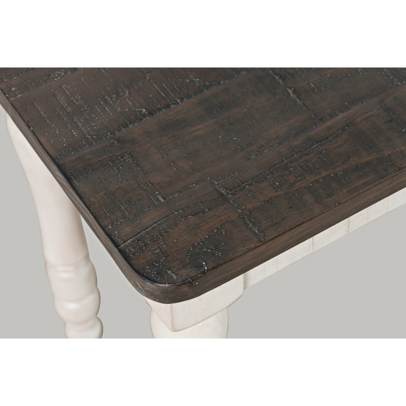 Karley Rustic Solid Wood Bench, Vintage White