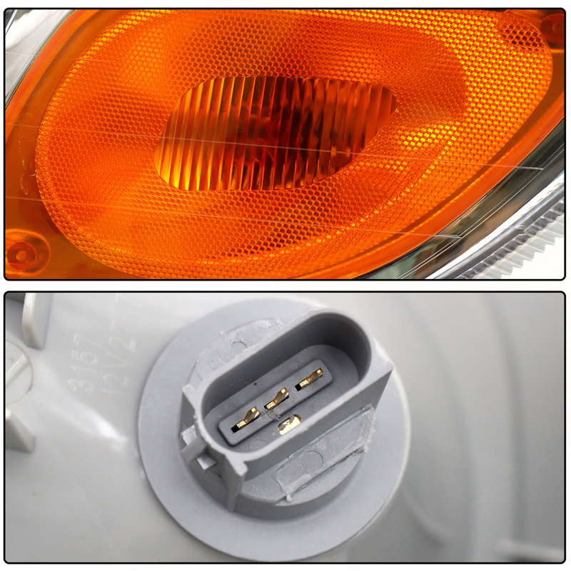 Phares chromés compatibles avec Peterbilt 337/386/387 avec clignotant gauche