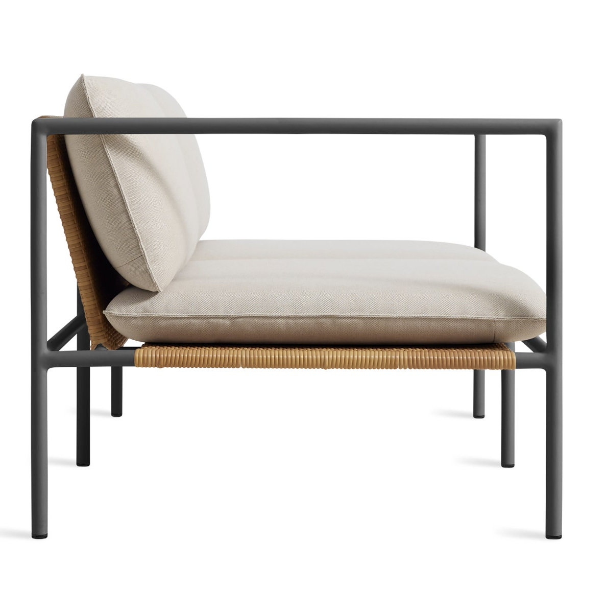Dog Days 62'' Wide Loveseat with Sunbrella® Cushions, Sunbrella Linen, Charcoal