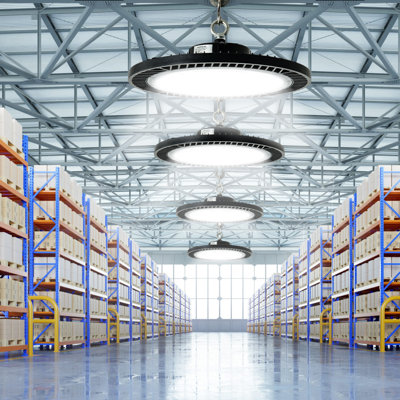 4-Pack 400W Dimmable Bright Round LED UFO High Bay Ceiling Light