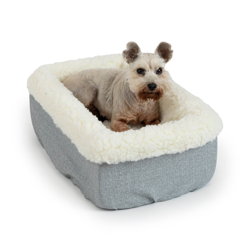 Small Gray and White Soft Sided Dog Carrier