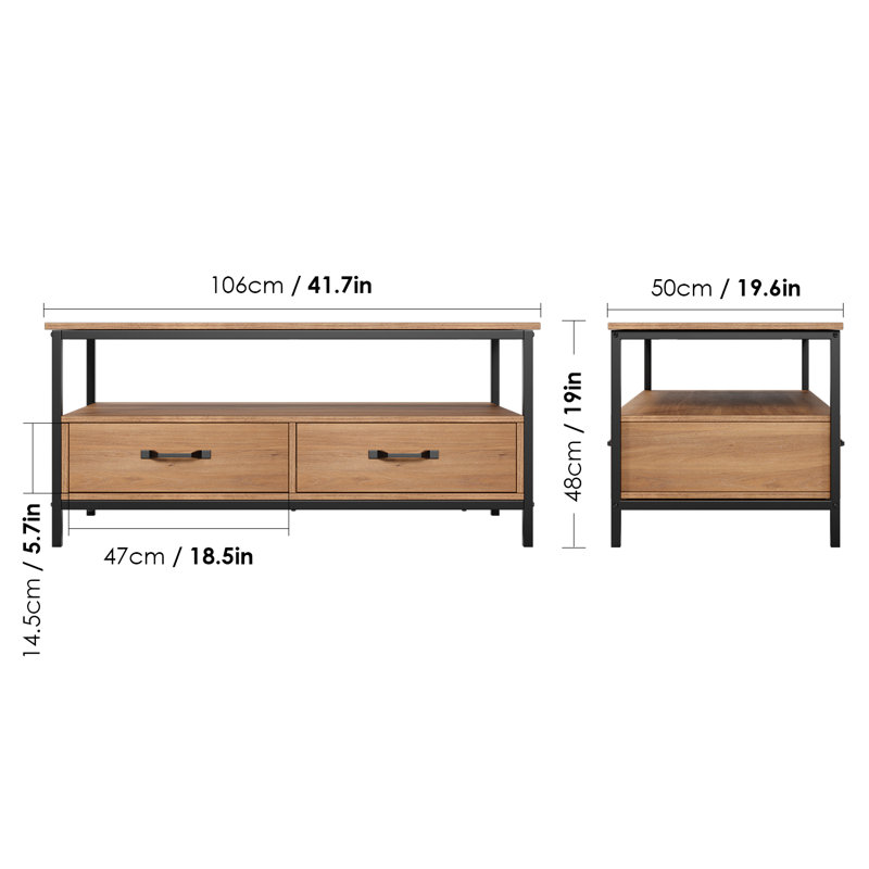 Four Leg Coffee Table with Storage