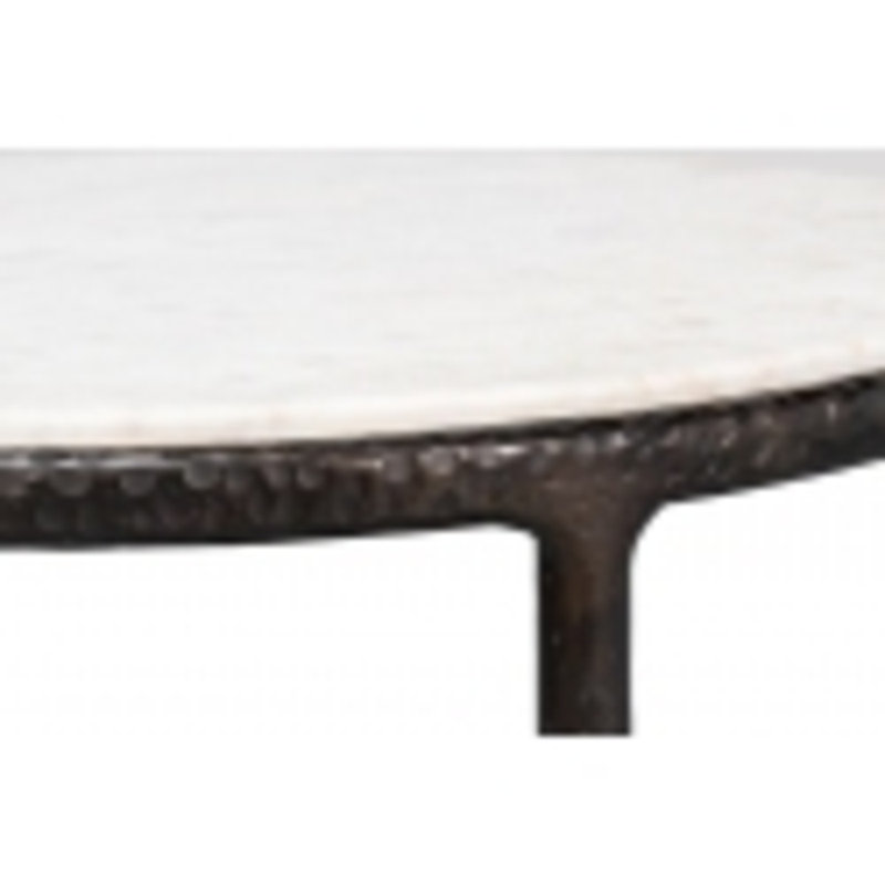 Dakor Marble End Table, 22" H x 24" W x 24" D