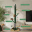 Arbre à chat en bois en forme de cactus, centre d'activités à plusieurs niveaux avec poteau à griffer et jouets