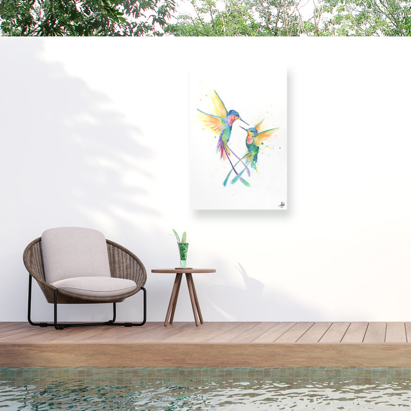Toile d'extérieur Marc Allante H. Happy Hummingbirds, H 30 po x l 47 po