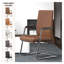 Chaise de bureau rembourrée en cuir Aleen-1219390928