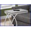 Table basse moderne en forme de C en stratifié gris aspect ciment moderne