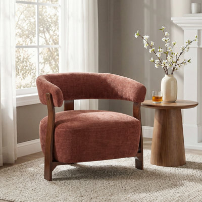 Novea Japandi Mid-Century Modern Upholstered Accent Chair