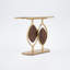 Table d'appoint moderne Duo 39,4 "pour hall d'entrée avec plateau en pierre frittée blanche