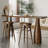 Nut-brown Straight Solid Wood Bar Table