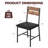 Industrial Upholstered Dining Chairs Set of 4, Ergonomic Backrest & Metal Legs, Rustic Brown-262726655-262726653