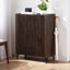 Rangement pour chaussures en bois massif brun noisette