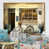 Toile avec cadre flottant or