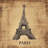 Eiffel Tower Illustration - Framed Canvas Home Decor Art