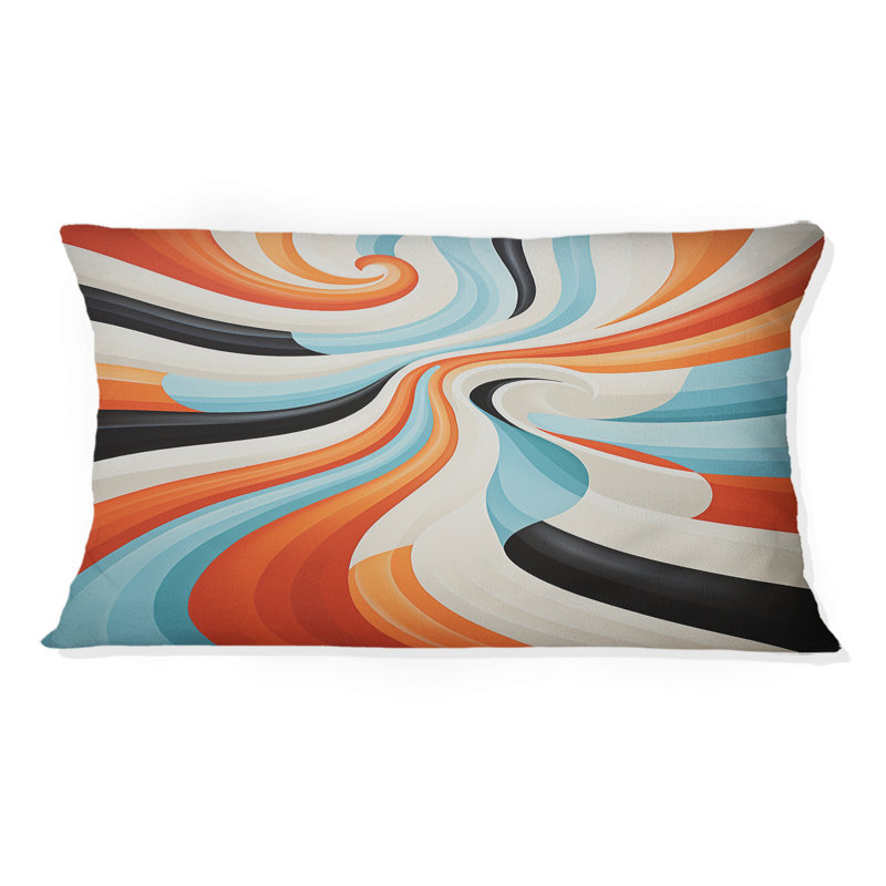 Coussin décoratif orange Mid Century Optic I - Abstract Midcentury