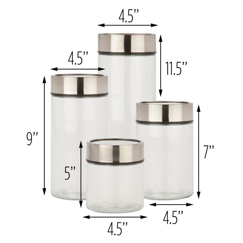 Glass Canister - Set of 4