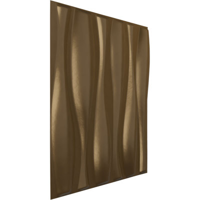 L 19 5/8 po x H 19 5/8 po Panneau mural décoratif 3D Fairfax EnduraWall, bronze champagne métallique (couvre 2,67 pieds carrés)