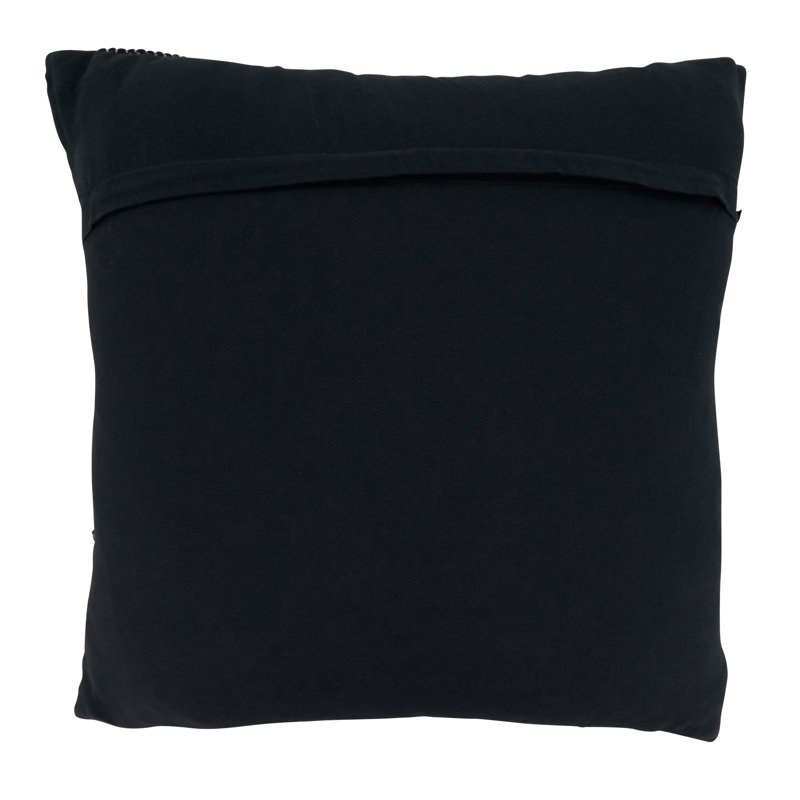 Noir Cotton 22" Throw Pillow Cover