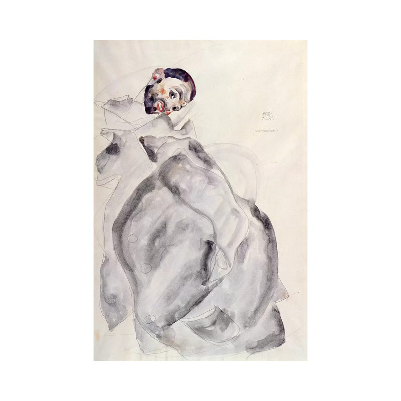 Prisoner by Egon Schiele - Wrapped Canvas Painting, 66.04cm H x 45.72cm W x 1.91cm D