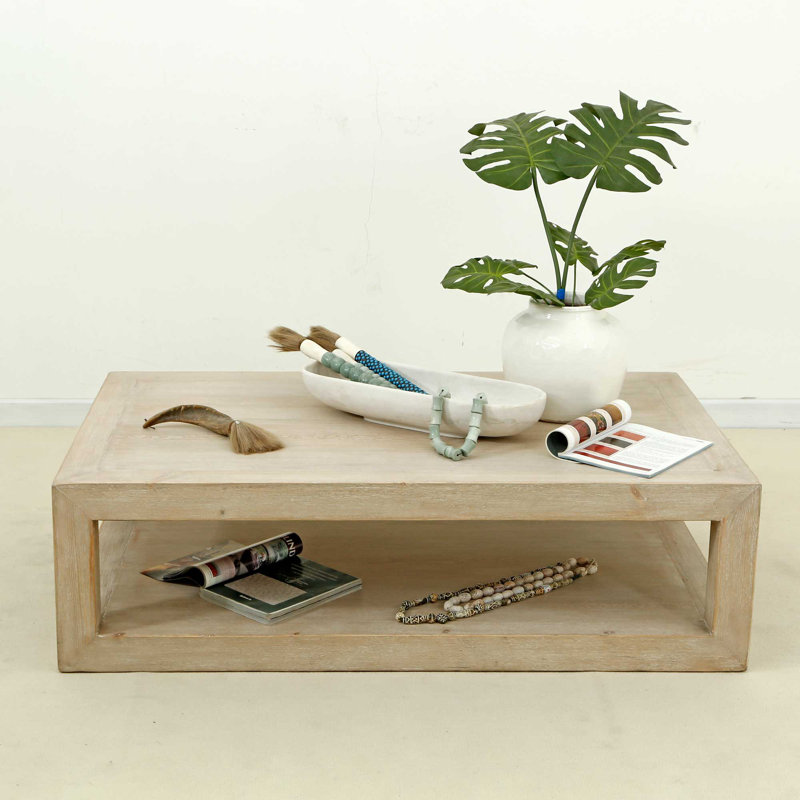 Natsumi Solid Wood Coffee Table, White
