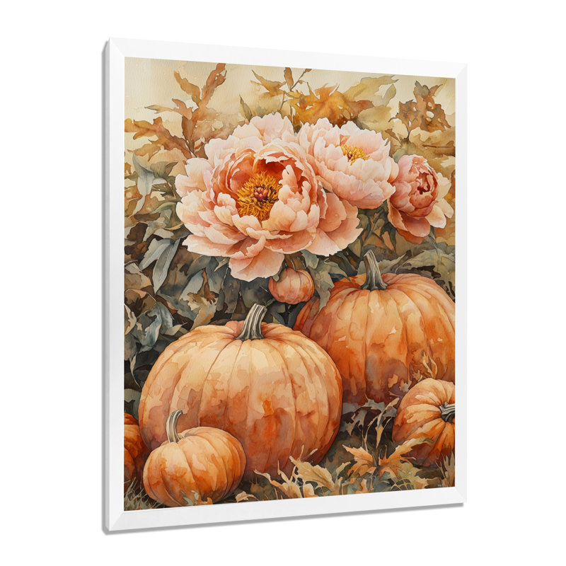 Blakemore - Floral Canvas Prints, 32" H x 16" W, Single Picture Framed Print, White