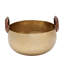 Heron Set of 2 Metal Bowls - 10" and 12" Aluminum Bowl Set in Metallic Gold - Decorative Pair for Home Use