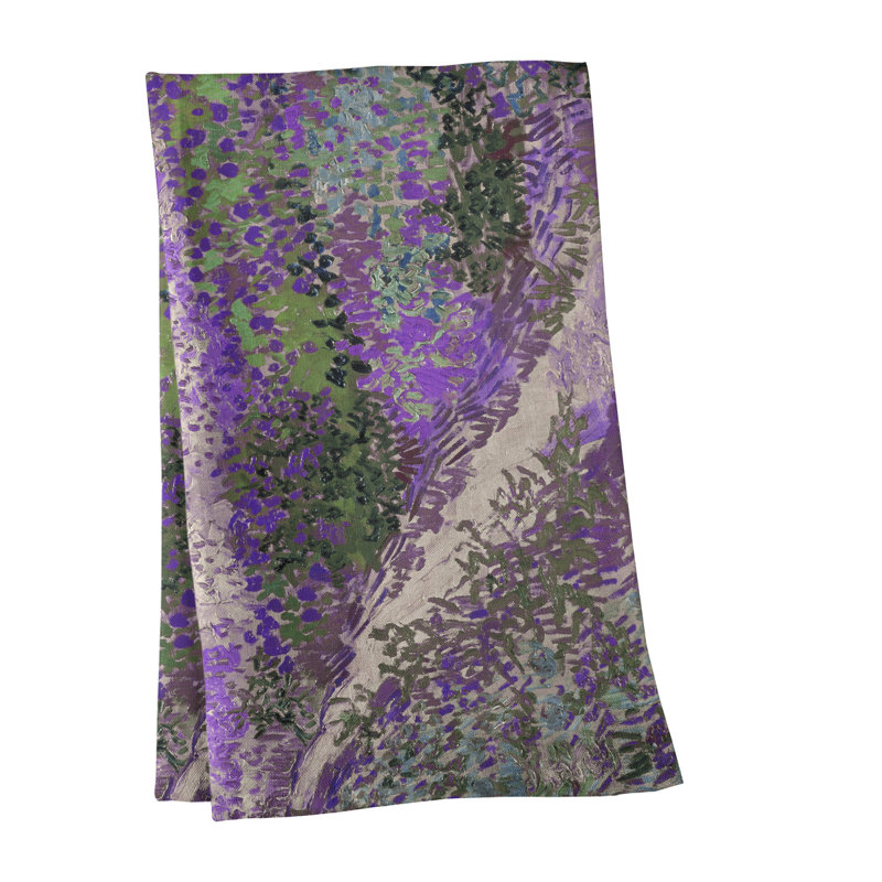 Serviette à thé bluhender garten, Sergé de coton, Mauve