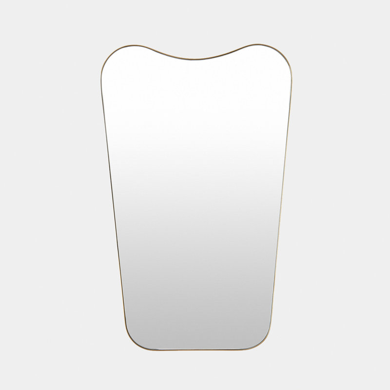 Cadre organique en laiton brossé miroir