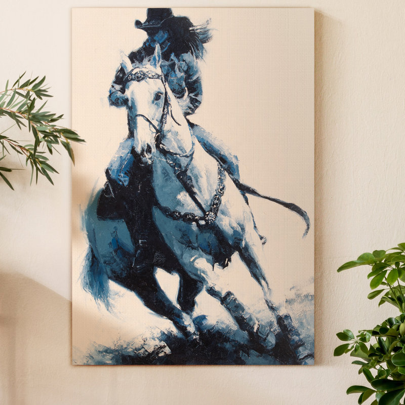 " Mood Indigo II " Painting Print, 27" H x 18" W x 1.5" D