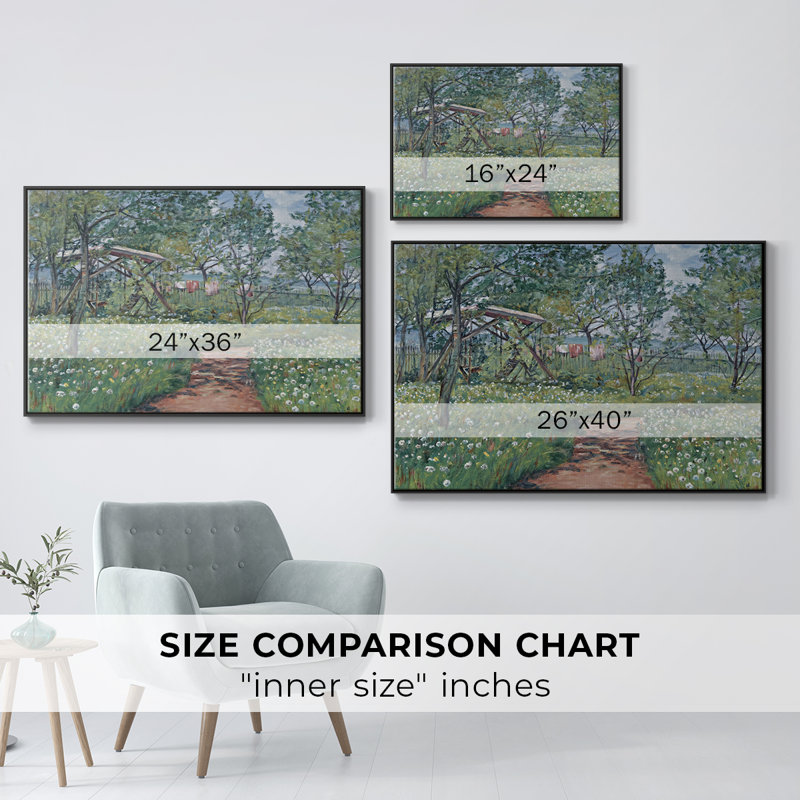 Paysage rétro - CCCL XXVI, Toile avec cadre flottant noir, H 17 po x l 25 po x P 2 po