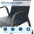 Stackable Patio Chairs Set of 6 – Outdoor Dining Chairs with High Armrests, Lightweight All-Weather Textilene, Spray Plastic & Navy Blue-269180173