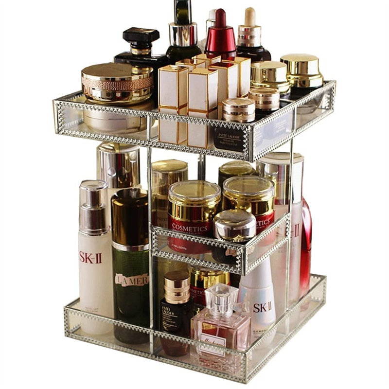 Organisateur de maquillage rotatif, Argent