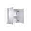 600 mm W 690 mm H Surface Mirrored Bathroom Cabinets with Mirror and 2 Adjustable Shelves