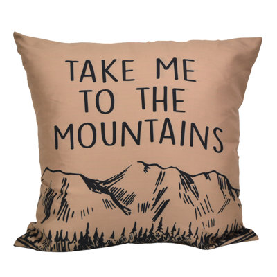 Coussin décoratif "Your Me Lifestyle" par Donna Sharp Timber "Take Me To The Mountains"