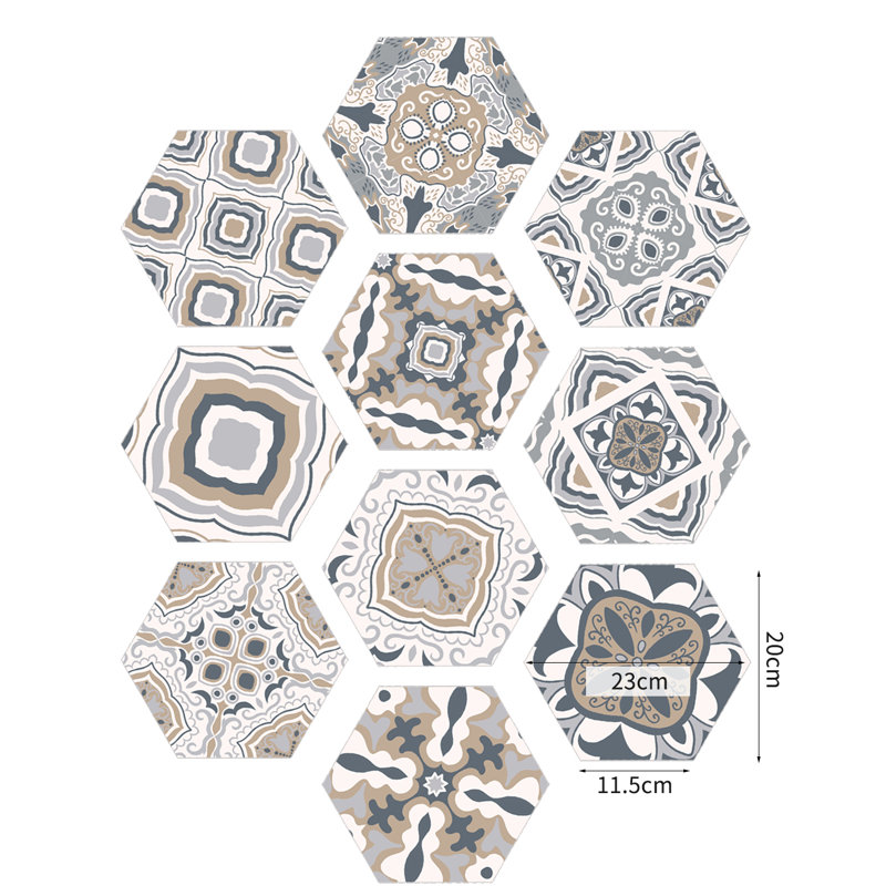 20cm W x 23cm L PVC Peel and Stick Mosaic Tile