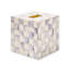 Violet Check Capiz Boutique Tissue Box Cover