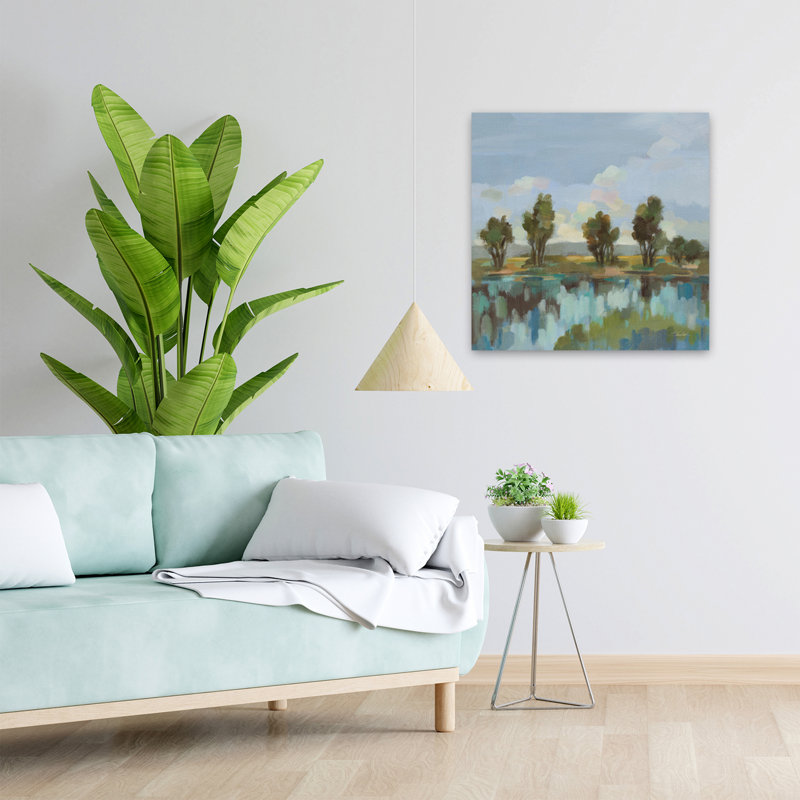 River Reflections Contemporary Art, 24" H x 24" W