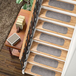 IRONGATE - Stair Treads Stair Case Step Mats - 6 Pack - Rubber - Rugged  Sturdy Heavy Duty Commercial Grade - Non Slip Outdoor Indoor Skid Resistant  
