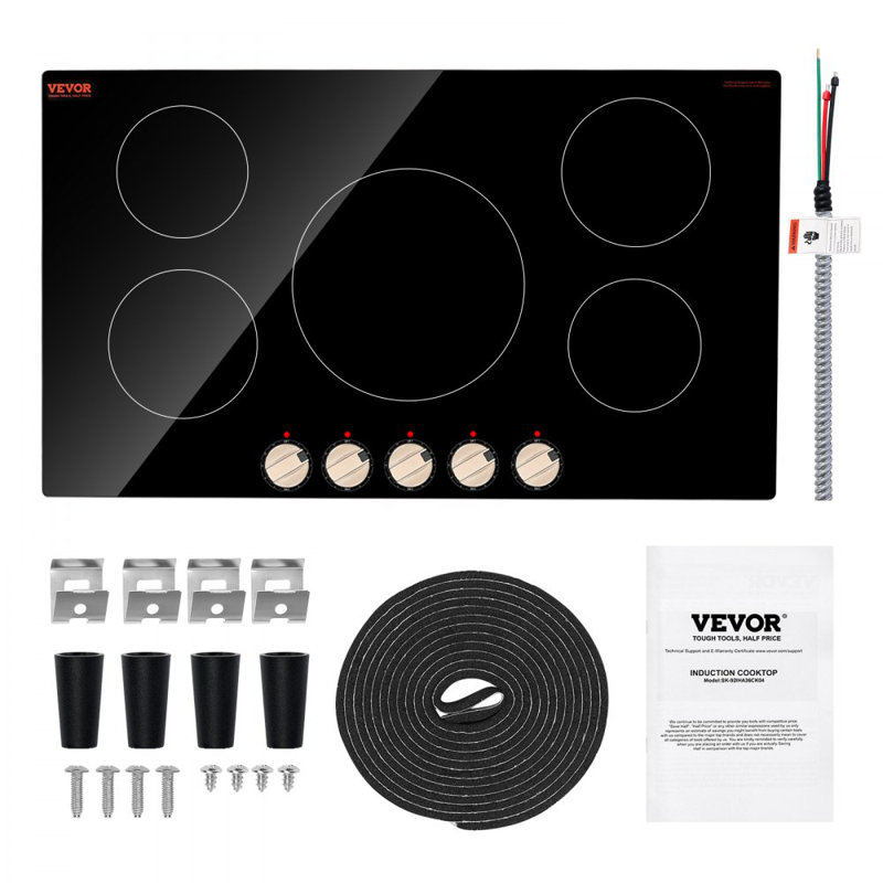 Commande de brûleur de comptoir électrique à 5 brûleurs 9200W