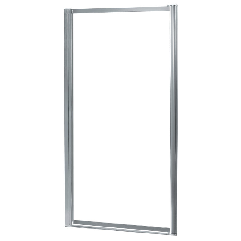 23" W x 65" H Pivot Framed Shower Door, Silver, Obscure Glass