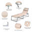 Chaise longue inclinable longue 75 po Patel