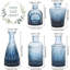 Ensemble de 5 vases à fleurs en verre-1652182418