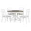 Ensemble de table de salle à manger 5 pièces, table ronde extensible et 4 chaises rembourrées pour la salle à manger et le salon