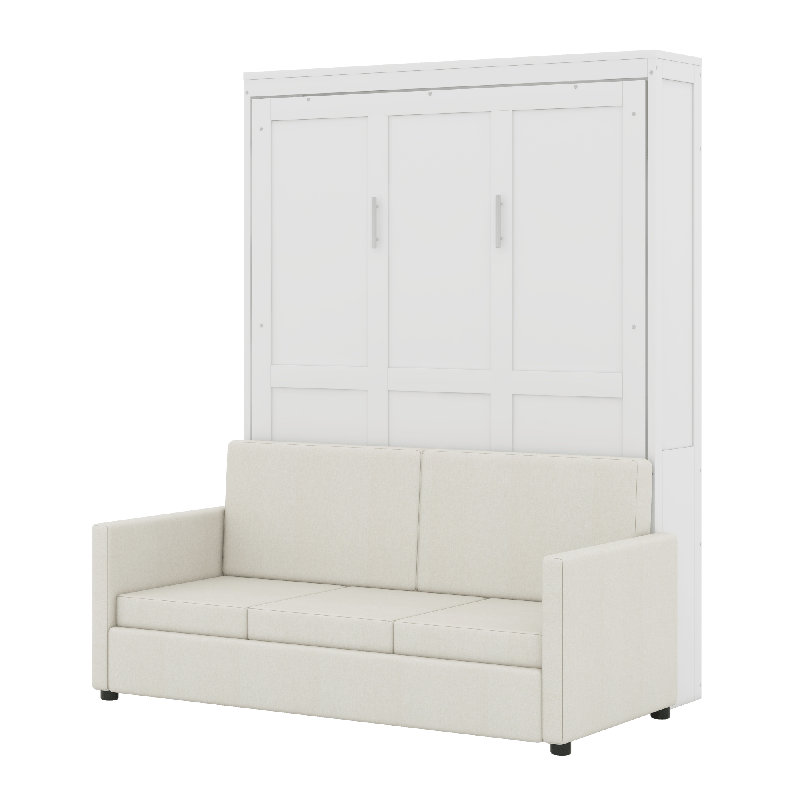 Lit escamotable avec coussin Murphy, Blanc