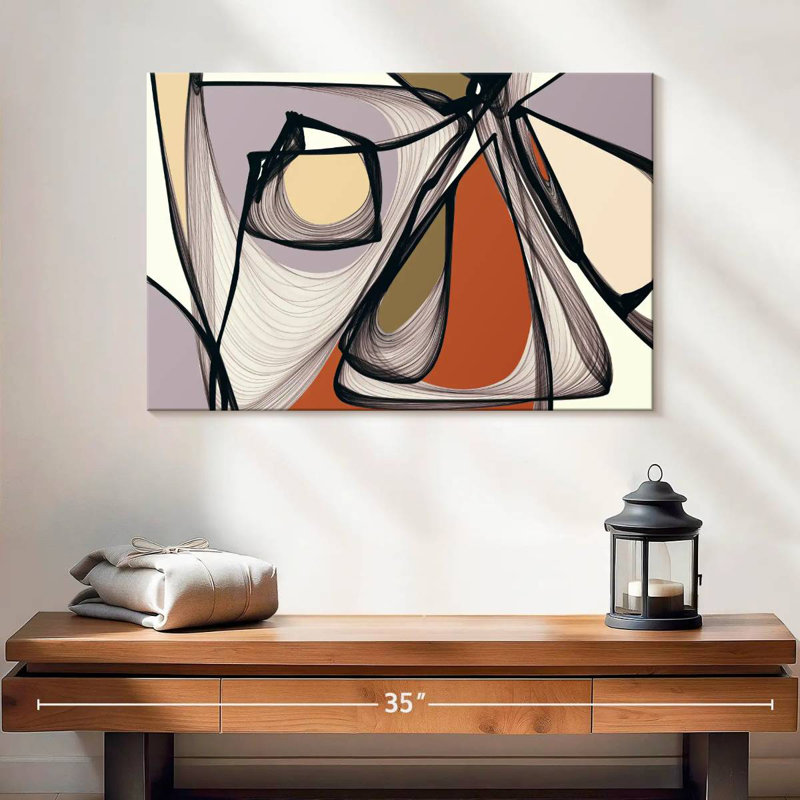 Avery Mid Century Modern Abstract II, H 16 po x l 24 po