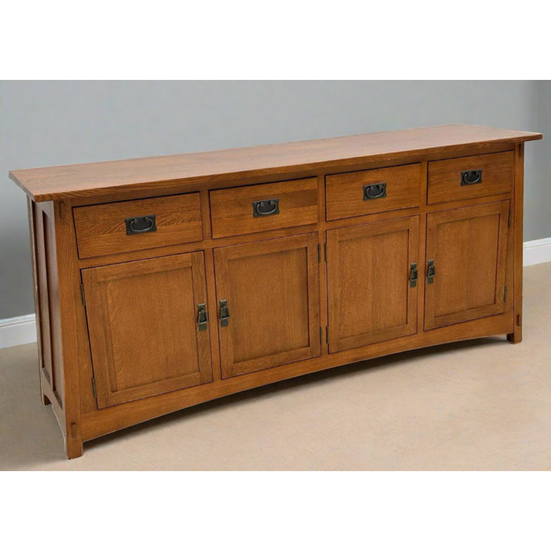Mission 4 Door 4 Drawer Oak Sideboard - Michaels Cherry, Michael's Cherry